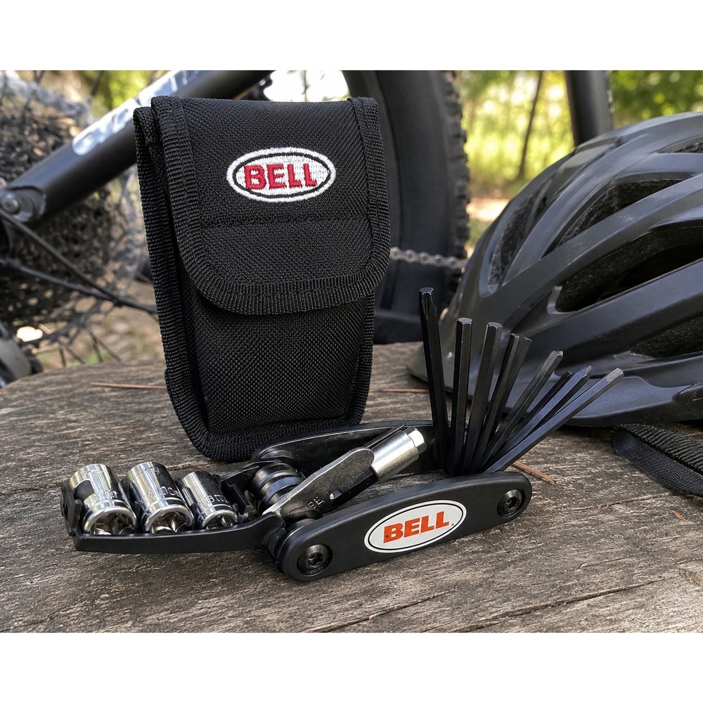 Bell Bicycle Multi Tool Repair Kit Hex Allen Socket Wrench Set w/ Belt Pouch
